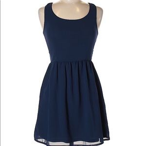 Charlotte Russe Fit and Flare Navy Mini Dress